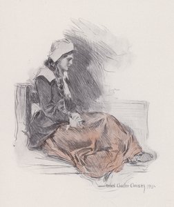 رسم إيضاحي لإيفانجلين ، قصة أركادي ، بقلم هنري وادزورث لونجفيلو (ليتو) بواسطة هوارد تشاندلر (بعد) كريستي
