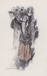 رسم إيضاحي لإيفانجلين ، قصة أركادي ، بقلم هنري وادزورث لونجفيلو (ليتو) بواسطة هوارد تشاندلر (بعد) كريستي