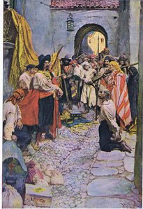 ابتزاز إشادة من المواطنين ، من كتاب Howard Pyles of Pirates Book الذي نشره Harper & Bros ، 1921 بواسطة هوارد بايل