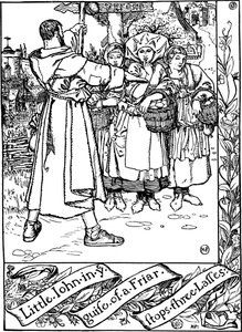 رسم توضيحي من كتاب The Merry Adventures of Robin Hood ، بقلم هوارد بايل ، 1883. بواسطة هوارد بايل