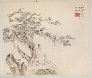ألبوم رسم المناظر الطبيعية يوضح القصائد القديمة بواسطة Hua Yan