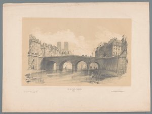 منظر لجسر بونت سان ميشيل في باريس Vue du pont St Michel ، باريس (العنوان على الكائن) شظايا من مناظر طبيعية (عنوان المسلسل) Fragments de paysages (عنوان المسلسل) بواسطة نيكولاس مورين