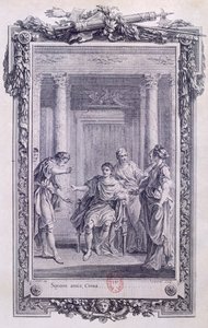Cinna or The Clemency of Augustus, tragedy by Pierre Corneille (1606-1684), engraving by Gravelot (1699-1773) بواسطة هوبير فرانسوا جرافيلوت