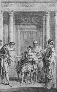 دعونا نكون أصدقاء ، Cinna ، c'est moi qui t'en - مأساة "" Cinna (ou la Clemence d'Auguste) لبيير كورنيل (1606-1684) نقش بواسطة Hubert-Francois Gravelot (1699-1773) - سينا أو لا كليمنس دأوغست "بقلم بيير كورنيل (1606-1684). "د بواسطة هوبير فرانسوا جرافيلوت