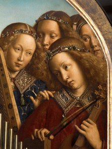 ملاك الموسيقيين ، التفاصيل من Ghent Altarpiece