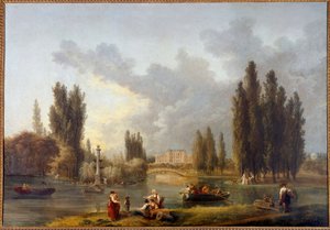 Le chateau de Mereville Painting by Hubert Robert (1733-1808) 18th century Sceaux, musee de l