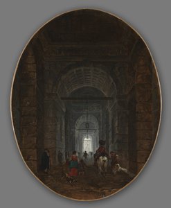 مغارة بوسيليبو ، ج. 1769. بواسطة هوبير روبرت