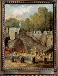 لوحة الغسل التي رسمها هوبرت روبرت (1733-1808) أورليانز. بواسطة هوبير روبرت