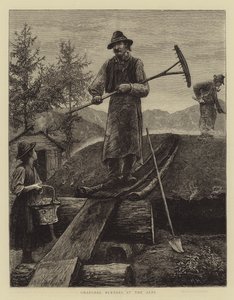 مواقد الفحم في جبال الألب بواسطة Hubert von Herkomer