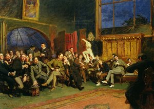 أمسية في الأستوديو مع طلابي 1886 بواسطة Hubert von Herkomer