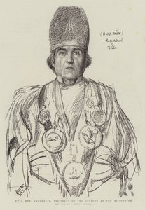 Hwfa Mon ، Archdruid ، رئيس Gorsedd في Eisteddfod بواسطة Hubert von Herkomer