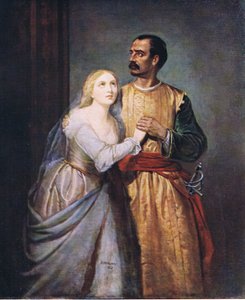 عطيل وديزمونا بواسطة Hubert von Herkomer