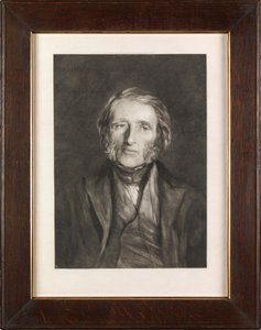 بورتريه روسكين (ميزوتينت) بواسطة Hubert von Herkomer