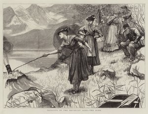 السياح في جبال الألب البافارية ، الصدى بواسطة Hubert von Herkomer