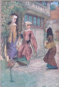اذهب معنا وشاهد ، التوضيح من The Merry Wives of Windsor ، 1910 بواسطة هيو طومسون
