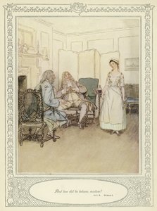 رسم توضيحي لـ Goldsmith&39;s She Stoops to Conquer