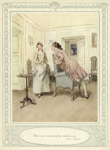 رسم توضيحي لـ Goldsmith&39;s She Stoops to Conquer بواسطة هيو طومسون