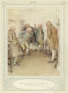 رسم توضيحي لـ Goldsmith&39;s She Stoops to Conquer