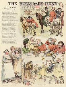 سلسلة من الرسوم التوضيحية تصور Hollydale Hunt
