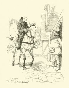 The arrival of John Lydgate (litho) بواسطة هيو طومسون