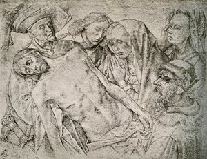الرسم بعد الترسب من الصليب ، c1460-1480 ، 1908. بواسطة هوغو فان دير جويس