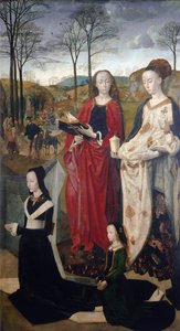 Portinari Altarpiece: عبادة الرعاة ، تفاصيل القسم الداخلي - زيت على خشب بواسطة هوغو فان دير جويس