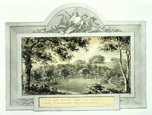 عرض "بعد" الأسس ، من الكتاب الأحمر لأنطوني هاوس ، c.1812 (حبر على ورق) (انظر 170692 للاطلاع على عرض "قبل") بواسطة همفري ريبتون