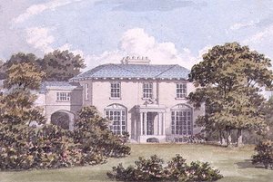 تصميم للواجهة الشمالية لمنزل على Clapham Common لـ William Holme (ألوان مائية) (زوج من 85987) بواسطة همفري ريبتون
