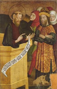 لوحة المذبح العالي السابق لكنيسة القديس بطرس والقديس بولس في Csíksomlyó ، c.1480 (درجة حرارة البيض على اللوحة) بواسطة المدرسة المجرية