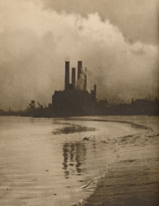 "Chelsea Chimneys: Power Station on the Site of Old Cremorne Gardens" ، عام 1935. بواسطة حسون