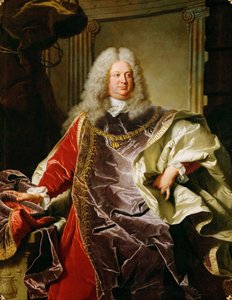 الباروك: Portrait de Philippe Louis، comte de Sinzendorf Neubourg - صورة الكونت فيليب لودفيج وينزل فون سينزيندورف (1671-1742) par Rigaud، Hyacinthe Francois Honore (1659-1743) بواسطة صفير فرانسوا ريغو