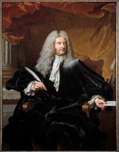 صورة لويس جيرمان دي شوفلين (1685-1762) ، ماركيز دي جروسبويس ، وزير الدولة للشؤون الخارجية وحرس الأختام لوحة رسمها Hyacinthe Rigaud (1659-1743) 1727 Sun. 1،11x1،46 م Toulouse musee des Augustins - صورة لويس جيرمان دي تش بواسطة صفير فرانسوا ريغو