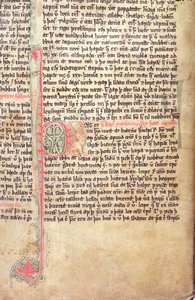 تاريخ P الأولي في بداية ملحمة جرينلاندز ، من Flateyjarbok (كتاب Flatey) أواخر القرن الرابع عشر بواسطة المدرسة الآيسلندية