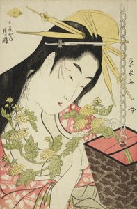 المحظية Tsukioka من Hyogoya ، c.1797
