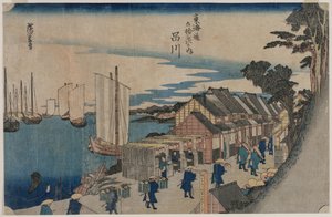 شيناغاوا من سلسلة ثلاث وخمسون محطة توكايدو ، 1797-1858. بواسطة Ichiryusai Hiroshige II
