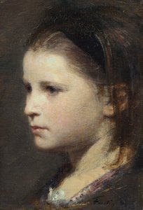 رأس فتاة صغيرة بواسطة Ignace Henri Jean Fantin Latour
