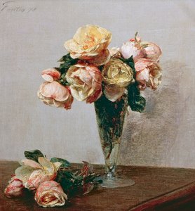 الوردة بواسطة Ignace Henri Jean Fantin Latour