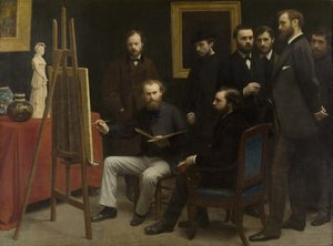 استوديو في Les Batignolles ، 1870 بواسطة Ignace Henri Jean Fantin Latour
