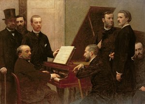 حول البيانو ، 1885 بواسطة Ignace Henri Jean Fantin Latour