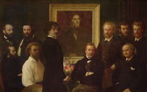 تحية ديلاكروا بواسطة Ignace Henri Jean Fantin Latour