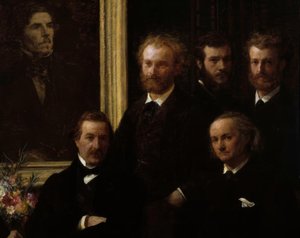 تحية ديلاكروا بواسطة Ignace Henri Jean Fantin Latour