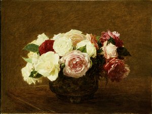 الورود ، 1894 بواسطة Ignace Henri Jean Fantin Latour