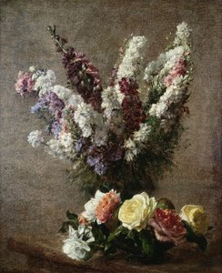 الورود و Larkspur ، 1885 بواسطة Ignace Henri Jean Fantin Latour