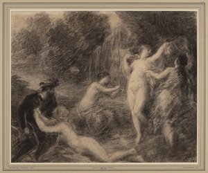 Tannhaüser au Venusberg (طباشير على ورق) بواسطة Ignace Henri Jean Fantin Latour
