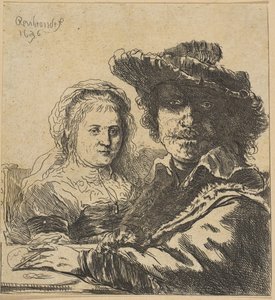 نسخة رامبرانت وزوجته ، 1786-1844.