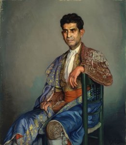 (BULLFIGHTER مع ضوء مضيء يجلس على كرسي) - XX سنتوري بواسطة Ignacio Zuloaga y Zabaleta