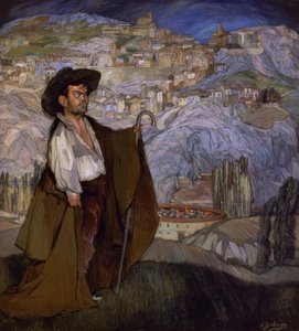 ال DWARF GREGORIO "البوتيرو" في SEPULVEDA - 1908 بواسطة Ignacio Zuloaga y Zabaleta