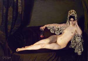 عارية مع قرنفل ، 1915 ، زيت على قماش ، 131 × 184 سم ، AS00820