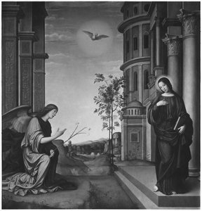 البشارة ، c.1502 (زيت على خشب منقوش على قماش) بواسطة Il Francia