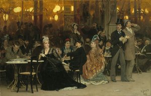 مقهى باريسي ، 1875 بواسطة ايليا افيموفيتش ريبين